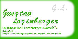 gusztav lozinberger business card